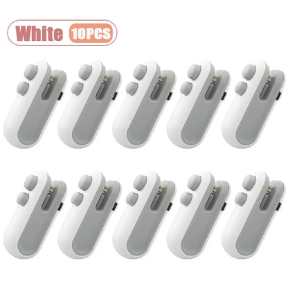 1-10PCS Snack Packaging Sealer USB Rechargeable Mini for Home Use Portable  for Outdoor Camping Travel and Food Storage