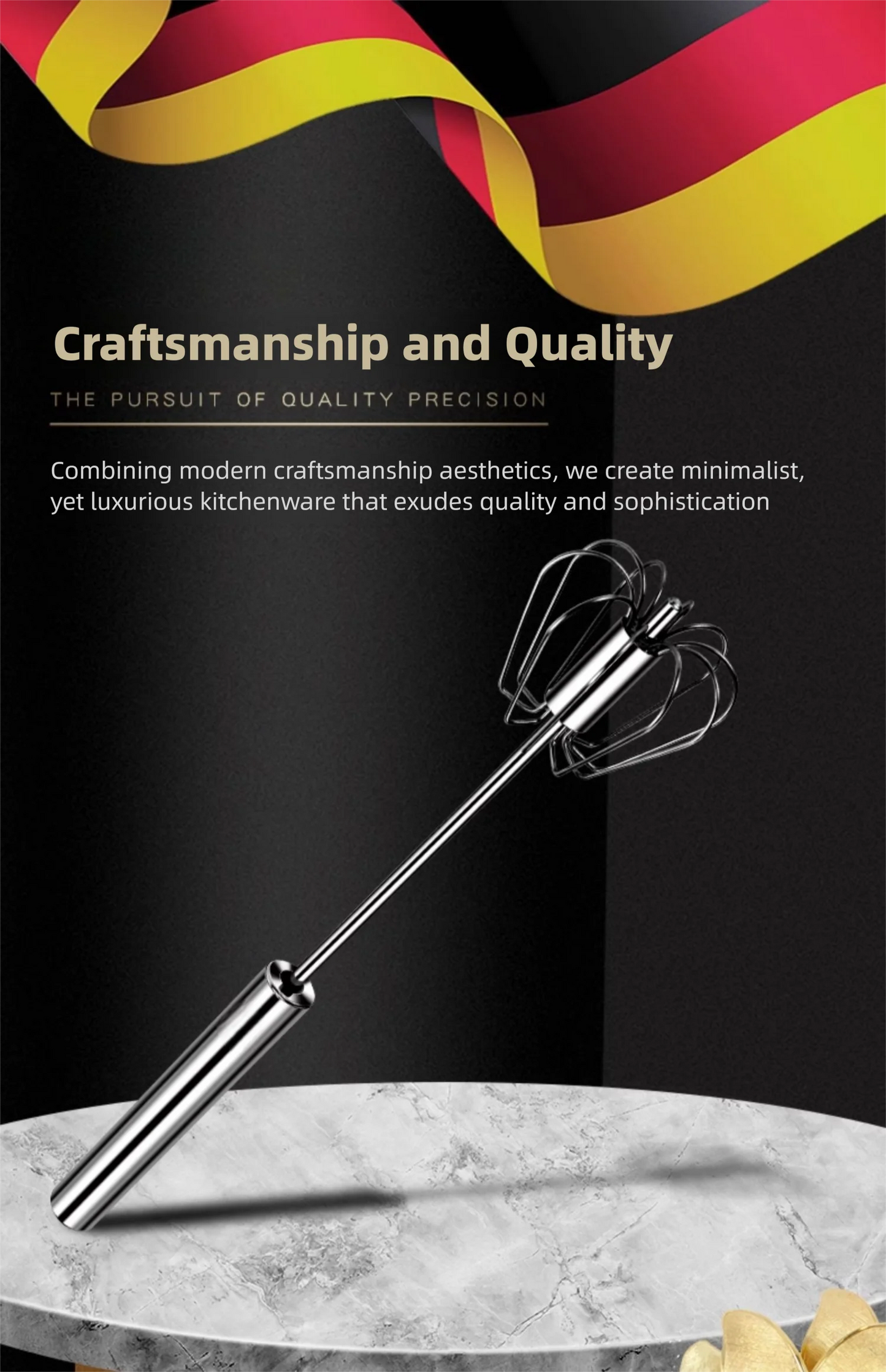 Handheld Semi Automatic Egg Blender Coffee Milk Mixer Manual Pressure Rotary Kitchen Tool Essential for Baking Cooking