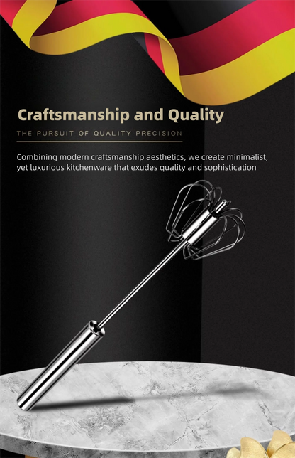 Handheld Semi Automatic Egg Blender Coffee Milk Mixer Manual Pressure Rotary Kitchen Tool Essential for Baking Cooking