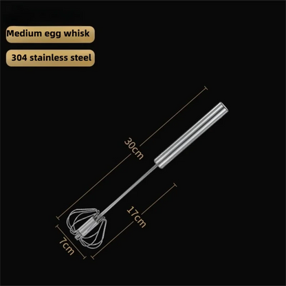 Handheld Semi Automatic Egg Blender Coffee Milk Mixer Manual Pressure Rotary Kitchen Tool Essential for Baking Cooking