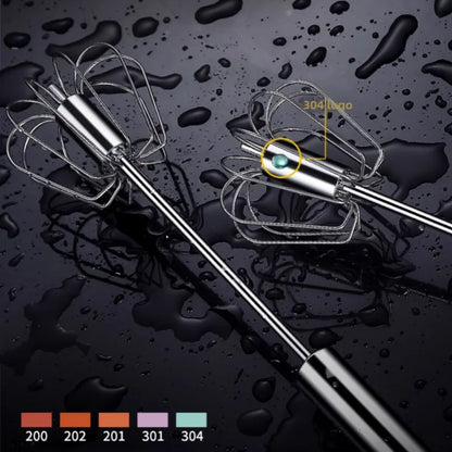 Handheld Semi Automatic Egg Blender Coffee Milk Mixer Manual Pressure Rotary Kitchen Tool Essential for Baking Cooking