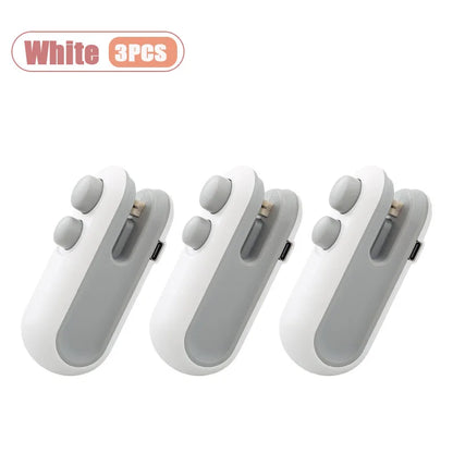 1-10PCS Snack Packaging Sealer USB Rechargeable Mini for Home Use Portable  for Outdoor Camping Travel and Food Storage